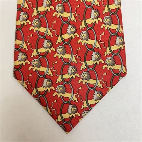 hermes lion sphinx tie|Hermes silk ties.